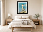 Charles Courtney Curran Print, The South Wind (The Breezy Day) (1917) displayed above a bed