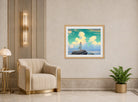 Charles Courtney Curran Print, The Veiled Cloud (1926) displayed in an Art Deco interior