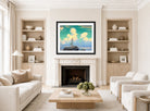 Charles Courtney Curran Print, The Veiled Cloud (1926) displayed in a Scandinavian living room