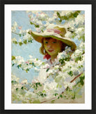 Charles Courtney Curran Print, Untitled in a black frame