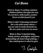 Cui Bono Poem By Thomas Carlyle, Typography Print