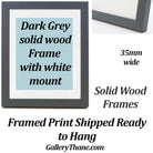 Solid Wood Frames for gallery quality prints exclusively at GalleryThane