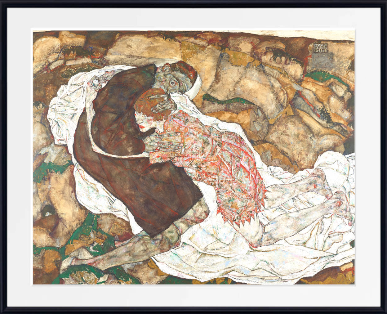 Egon Schiele Fine Art Print, Death and the Maiden