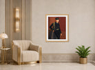 Edgar Degas Print, Achille De Gas in the Uniform of a Cadet (1856-1857) displayed in an Art Deco interior