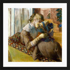 Edgar Degas Print, At the Milliner’s (1881) in a black frame