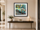 Edgar Degas Print, Ballet Dancers in the Wings (c displayed above a console table