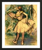 Edgar Degas Print, Dancer with a Fan (ca in a black frame