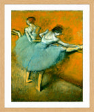 Edgar Degas Print, Dancers At The Barre in a light oak frame