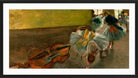 Edgar Degas Print, Dancers in the Rehearsal Room with a Double Bass (ca in a black frame