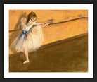 Edgar Degas Print, Danseuse à la barre (1877) in a black frame