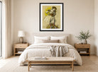 Edgar Degas Print, Danseuse (circa 1880) displayed above a bed