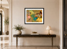 Edgar Degas Print, Danseuses (Les Coulisses de l’Opéra) (1886) displayed above a console table