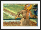 Edgar Degas Print, Deux femmes causant (circa 1882-1885) in a black frame