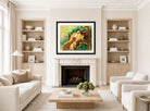 Edgar Degas Print, Esquisse pour un portrait de M. et Mme displayed in a Scandinavian living room