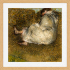 Edgar Degas Print, Femme assise sur un divan in a light oak frame