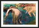 Edgar Degas Print, Femmes au bain in a black frame