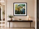 Edgar Degas Print, Harlekin Und Colombine (1886) displayed above a console table