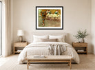 Edgar Degas Print, Harlequin Dance (circa 1890) displayed above a bed