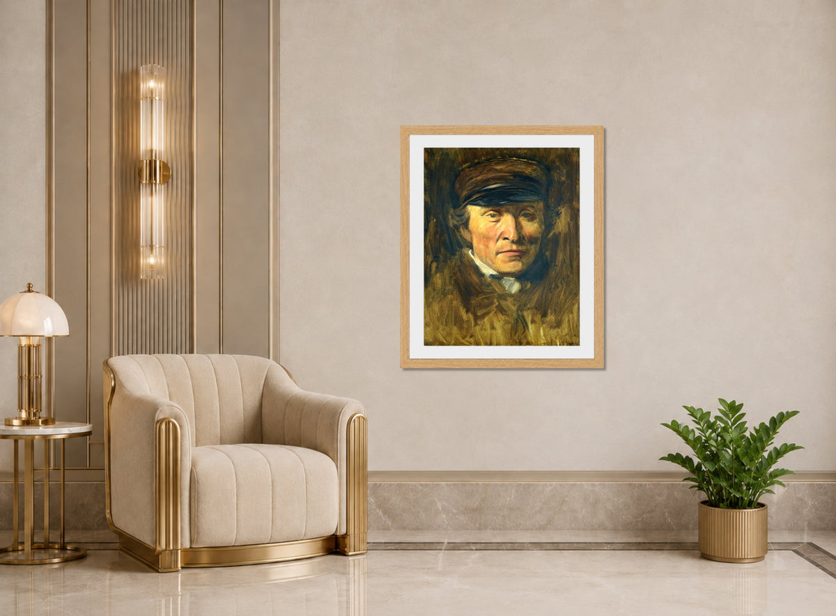Edgar Degas Print, Jérome Ottoz (circa 1875-1877) displayed in an Art Deco interior