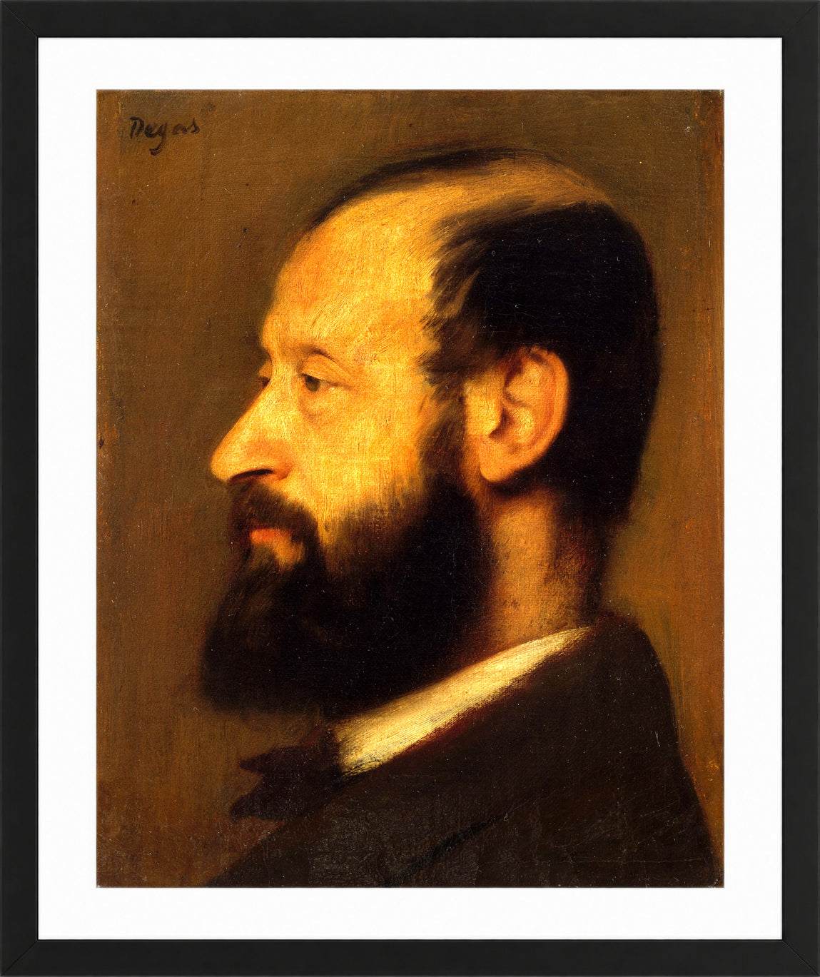 Edgar Degas Print, Joseph-Henri Altès (1826–1895) (1868) in a black frame