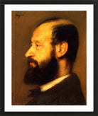 Edgar Degas Print, Joseph-Henri Altès (1826–1895) (1868) in a black frame