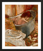 Edgar Degas Print, Le Bain (Femme dans sa baignoire) (circa 1886) in a black frame