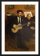 Edgar Degas Print, Lorenzo Pagans And Auguste De Gas (1871 - 1872) in a black frame