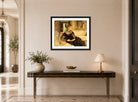 Edgar Degas Print, Madame Théodore Gobillard (Yves Morisot, 1838–1893) (1869) displayed above a console table