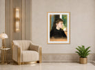 Edgar Degas Print, Madame Théodore Gobillard (Yves Morisot, 1838–1893) (1869) displayed in an Art Deco interior