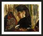 Edgar Degas Print, Marie Dihau (1843–1935) (1867–68) in a black frame