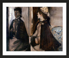 Edgar Degas Print, Mrs Jeantaud In The Mirror (circa 1875) in a black frame