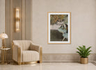 Edgar Degas Print, On the Stage (1876–1877) displayed in an Art Deco interior