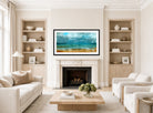 Edgar Degas Print, Plage À Marée Basse (1869) displayed in a Scandinavian living room