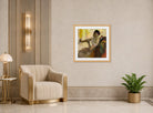 Edgar Degas Print, Portrait de Mlle Rose Caron (Portrait of Rose Caron) (circa 1892) displayed in an Art Deco interior