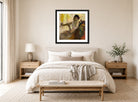 Edgar Degas Print, Portrait de Mlle Rose Caron (Portrait of Rose Caron) (circa 1892) displayed above a bed