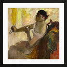 Edgar Degas Print, Portrait de Mlle Rose Caron (Portrait of Rose Caron) (circa 1892) in a black frame