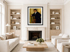 Edgar Degas Print, Portrait d’homme assis (circa 1864-68) displayed in a Scandinavian living room