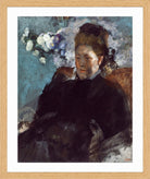 Edgar Degas Print, Portrait of a Woman (1877) in a light oak frame