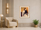 Edgar Degas Print, Portrait of a Woman in Gray (ca displayed in an Art Deco interior