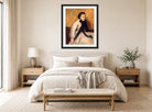 Edgar Degas Print, Portrait of a Woman in Gray (ca displayed above a bed