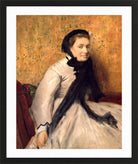 Edgar Degas Print, Portrait of a Woman in Gray (ca in a black frame