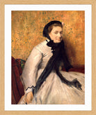Edgar Degas Print, Portrait of a Woman in Gray (ca in a light oak frame