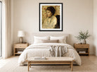 Edgar Degas Print, Portrait of a Young Woman (ca displayed above a bed