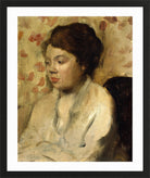 Edgar Degas Print, Portrait of a Young Woman (ca in a black frame