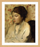 Edgar Degas Print, Portrait of a Young Woman (ca in a light oak frame