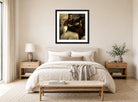 Edgar Degas Print, Portrait of Madame Jeantaud (1877) displayed above a bed