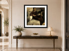 Edgar Degas Print, Portrait of Madame Jeantaud (1877) displayed above a console table