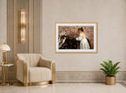 Edgar Degas Print, Portrait of Mlle. Hortense Valpinçon (c displayed in an Art Deco interior