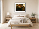 Edgar Degas Print, Portrait of Mme displayed above a bed