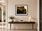 Edgar Degas Print, Portrait of Mme displayed above a console table